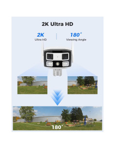 Cámara de Seguridad Inalámbrica Hiseeu 4MP Doble Lente 180 2