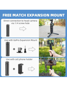 Trípode Mini HeiyRC para DJI Pocket 3 y GoPro - Aluminio 2