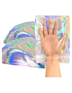 Bolsas Holográficas Mylar Reutilizables YHJZ 50pcs 12.7x17.8cm