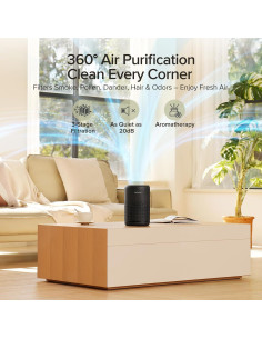 Purificador de Aire HEPA AC300 - Portátil 20m - Negro 2