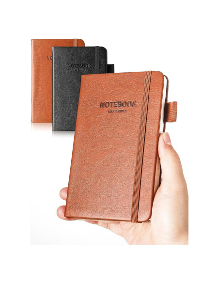 Cuaderno de Bolsillo AISBUGUR 2-Pack Tapa Dura Rayado 8.9x14 cm