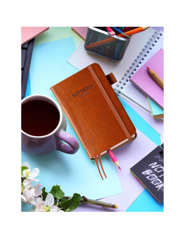 Cuaderno de Bolsillo AISBUGUR 2-Pack Tapa Dura Rayado 8.9x14 cm