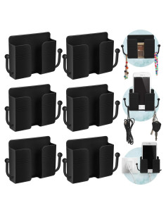 Soporte de Teléfono Montaje en Pared Jetec 6 Pcs Negro