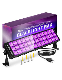 Barra de luz negra LED 100W THECHAM 104 LEDs 385-400nm