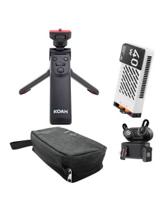 Combo Micrófono Inalámbrico Hollyland Lark M2S + Luz LED Zhiyun FIVERAY M40 + Agarre Koah + Estuche Maxell