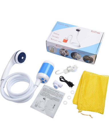 Ducha portátil eléctrica EcoTrek USB recargable 4800mAh