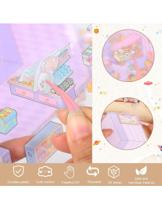 Pegatinas 3D DIY Genérico - Mini Supermercado Caricatura 16 Juegos 2