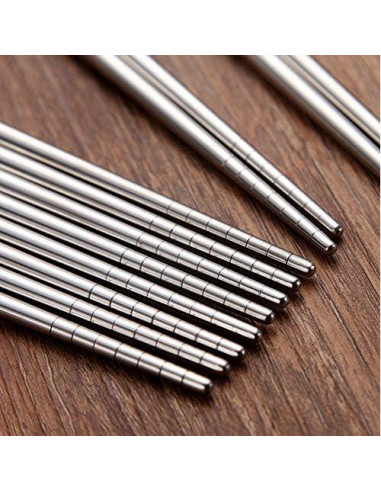 Set de Palillos de Acero Inoxidable AQuS 4 Pares Multicolor