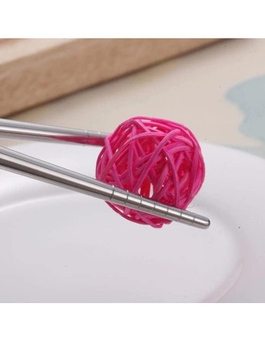 Set de Palillos de Acero Inoxidable AQuS 4 Pares Multicolor