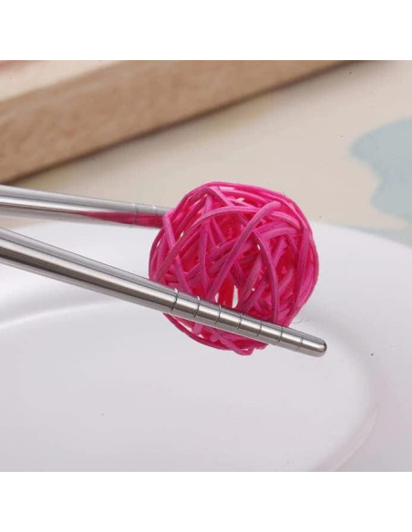 Set de Palillos de Acero Inoxidable AQuS 4 Pares Multicolor