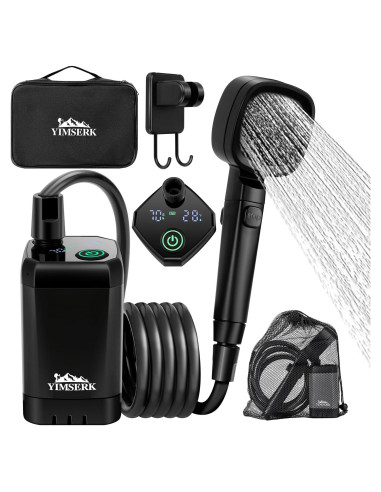 Ducha Portátil Eléctrica Yimserk 7800mAh para Camping