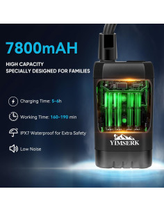 Ducha Portátil Eléctrica Yimserk 7800mAh para Camping 2