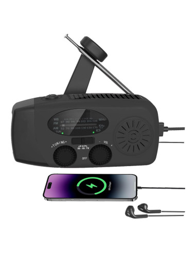 Radio Meteorológica de Emergencia LUOZROLL Solar 2000mAh