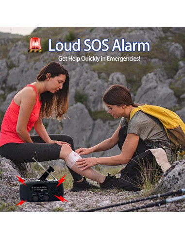 Radio Meteorológica de Emergencia LUOZROLL Solar 2000mAh