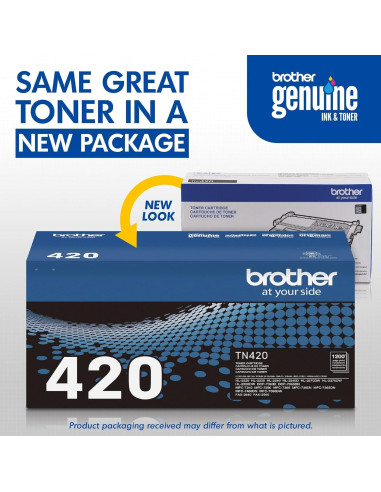 Cartucho de Tóner Láser Negro Brother TN420 - 1200 Páginas