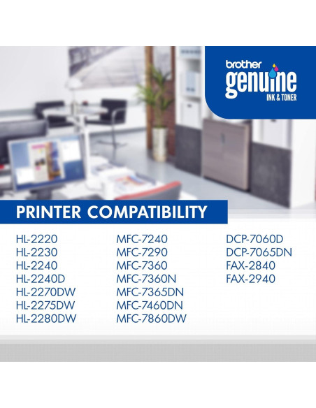 Cartucho de Tóner Láser Negro Brother TN420 - 1200 Páginas