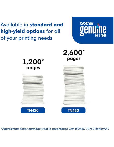 Cartucho de Tóner Láser Negro Brother TN420 - 1200 Páginas