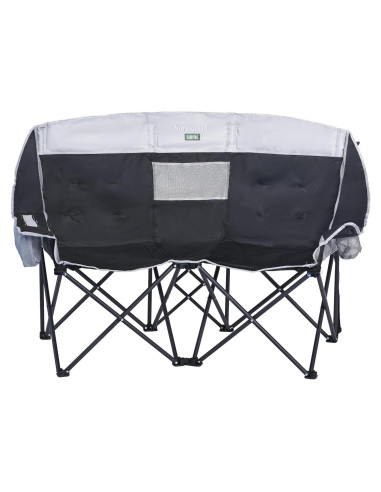 Silla de Camping Doble Plegable SunnyFeel Negra para 2 Personas