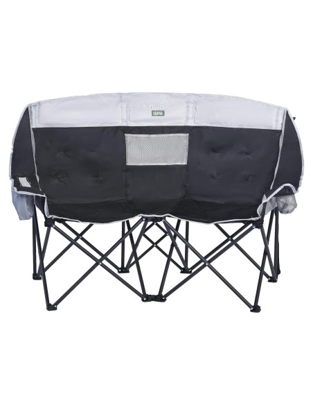 Silla de Camping Doble Plegable SunnyFeel Negra para 2 Personas