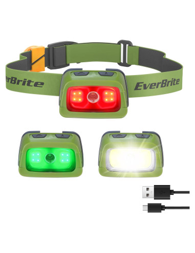 Linterna Frontal Recargable EverBrite 350 Lúmenes 7 Modos