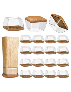 Paquete de 16 Protectores de Piso Yarehand Silicona Madera