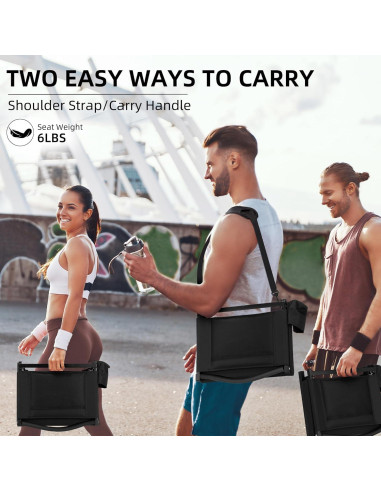 Asiento de Estadio HABUTWAY con Respaldo y Cojín Grueso 159kg