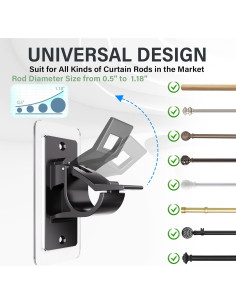 Soportes de Varilla Autoadhesivos Antimbee - Paquete de 6, 9 kg 2