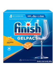 Finish Gelpacs Detergente para Lavavajillas Aroma Naranja 32 Unidades