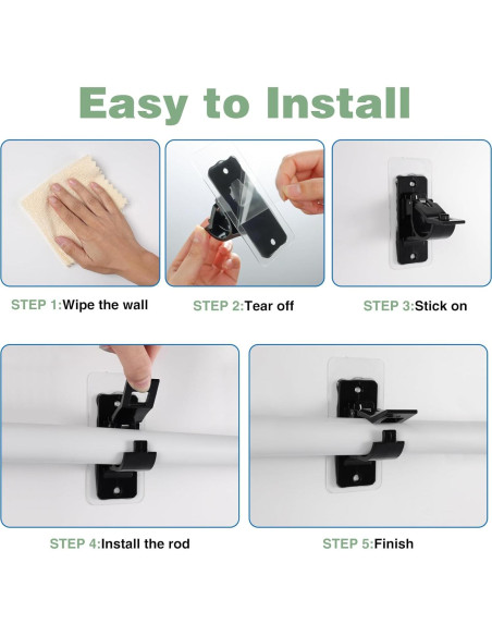 Soportes de Varilla Autoadhesivos Antimbee - Paquete de 6, 9 kg