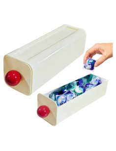 Contenedor de Almacenamiento Colgante OULIGET para Cápsulas de Lavavajillas y Detergente - Blanco