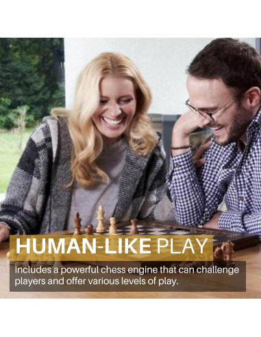 Juego de Ajedrez Electrónico Millennium M830 - Tablero AI y Piezas de Madera