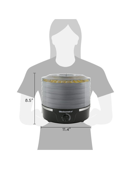Deshidratador de Alimentos Elite Gourmet EFD319DKG 5 Bandejas 350W