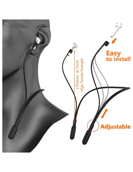 Correa Antipérdida para AirPods Pro 1/2 y AirPods 1/2/3 - GOGOSODU Correa Antipérdida para AirPods Pro 1/2 y AirPods 1/2/3 - GOGOSODU