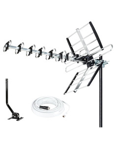 Antena HDTV Five Star 2025 Yagi 200 Millas 4K VHF/UHF