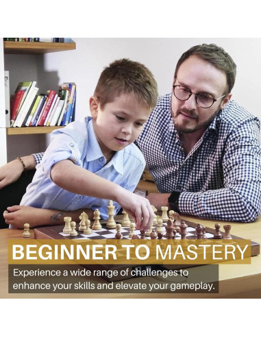 Juego de Ajedrez Electrónico Millennium M830 - Tablero AI y Piezas de Madera