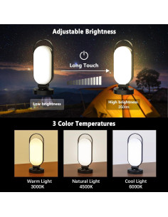 Linterna de Camping Solar Recargable Hapfish 5000mAh LED 2