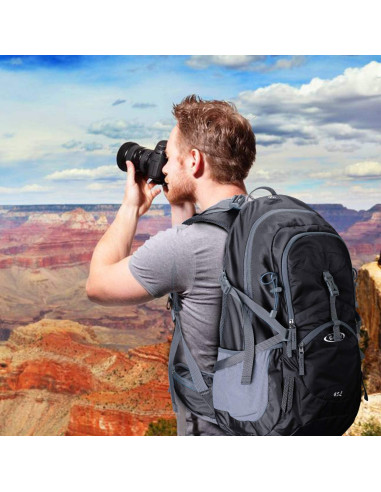 Mochila de Senderismo G4Free 45L Impermeable con Funda Lluvia