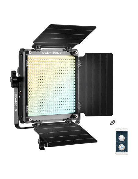Luz de Video LED Bi-Color GVM con Control APP y Pantalla Digital