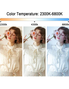 Luz de Video LED Bi-Color GVM con Control APP y Pantalla Digital 2