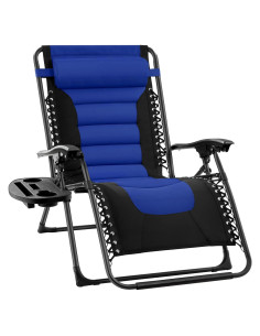 Silla de Gravedad Cero Plegable XL Mejor Opción Productos - Negro/Azul