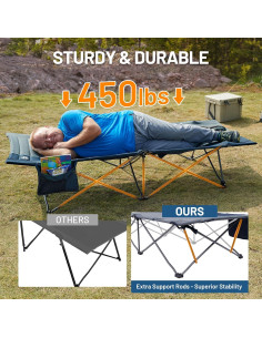 Cama de Camping Plegable Timber Ridge Extra Ancha 203.4x80.8cm 2