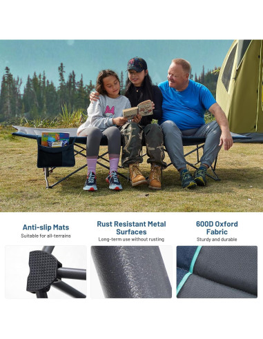 Cama de Camping Plegable Timber Ridge Extra Ancha 203.4x80.8cm