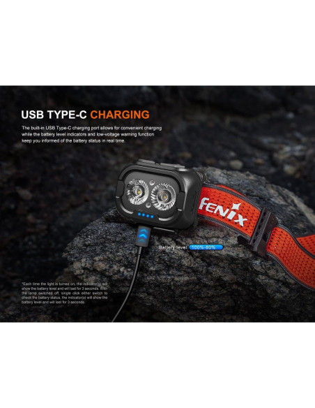 Linterna Frontal Fenix HL18R-T V2.0 800 Lúmenes Recargable USB-C
