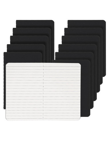 Cuadernos de Bolsillo LABUK 12pcs Rayados 8.9x14cm Tapa Blanda