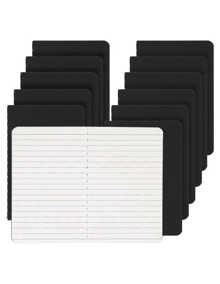 Cuadernos de Bolsillo LABUK 12pcs Rayados 8.9x14cm Tapa Blanda