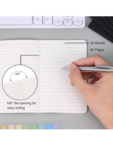 Cuadernos de Bolsillo LABUK 12pcs Rayados 8.9x14cm Tapa Blanda