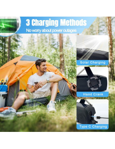 Radio Meteorológica de Emergencia Puyinii AM/FM NOAA 2000mAh 2