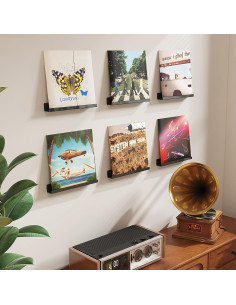 Estantes Flotantes Lifewit 30.48 cm Acrílico Negro Pack 4 2