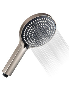Cabezal de Ducha de Mano OFFO, Alta Presión 6 Modos Níquel Cepillado