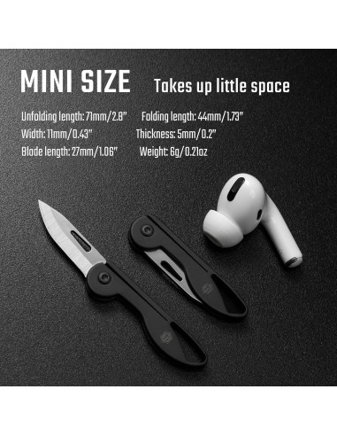 Cuchillo de Bolsillo Plegable KeyUnity KK05BK Titanio Negro